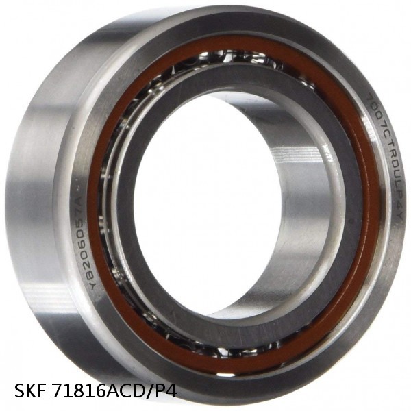 71816ACD/P4 SKF Super Precision,Super Precision Bearings,Super Precision Angular Contact,71800 Series,25 Degree Contact Angle #1 image