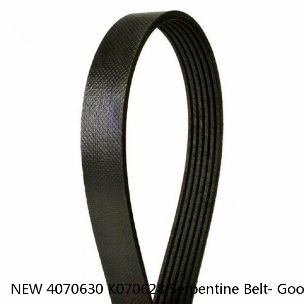 NEW 4070630 K070628 Serpentine Belt- Goodyear Gatorback The Quiet Belt #1 image